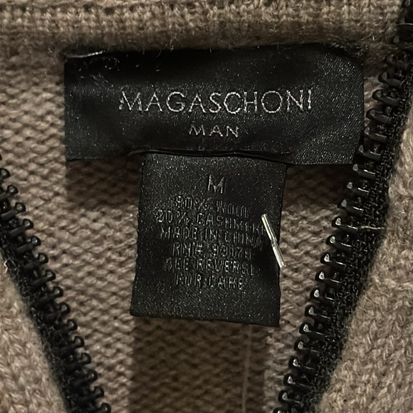 Magaschoni Man Wool/Cashmere Zip-up Sweater Hoodie - Picture 4 of 6